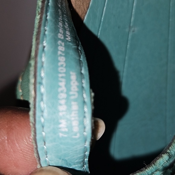 Array Maui Slide with Flower sz 7.5m Turquoise NIB - Picture 8 of 9